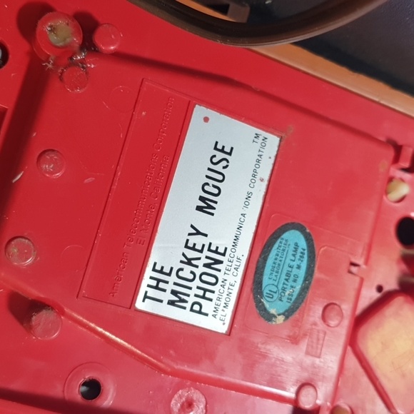 Rare Unique Vintage MCM Collectable Mickey Mouse Rotary Phone Lamp Walt Disney - Picture 13 of 15